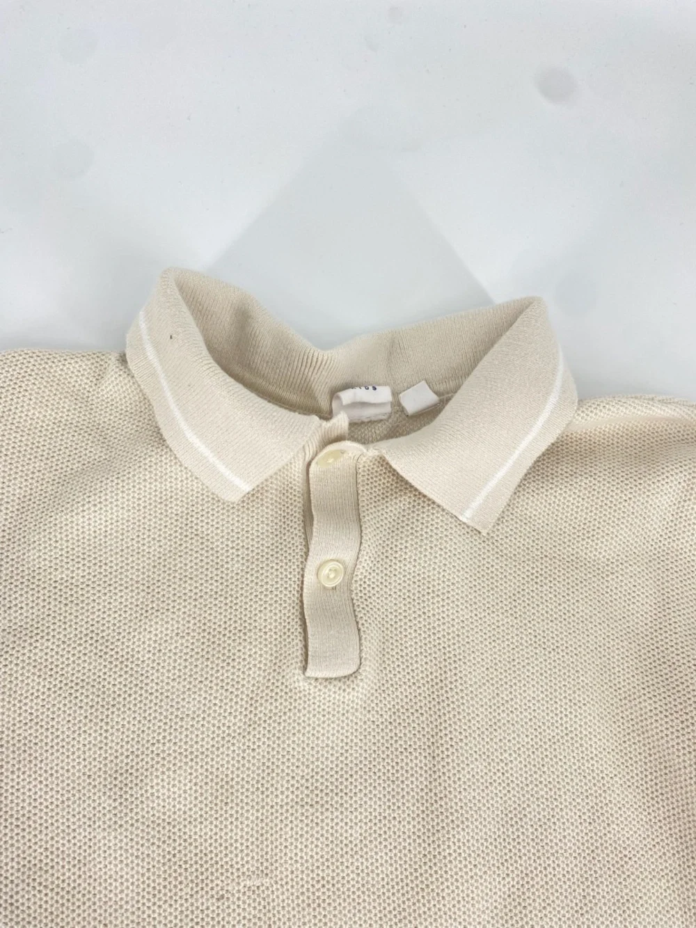 GAP Kids Relaxed Sweater Polo Shirt Size 10 Tan Chino 100% Cotton